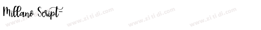 Millano Script字体转换